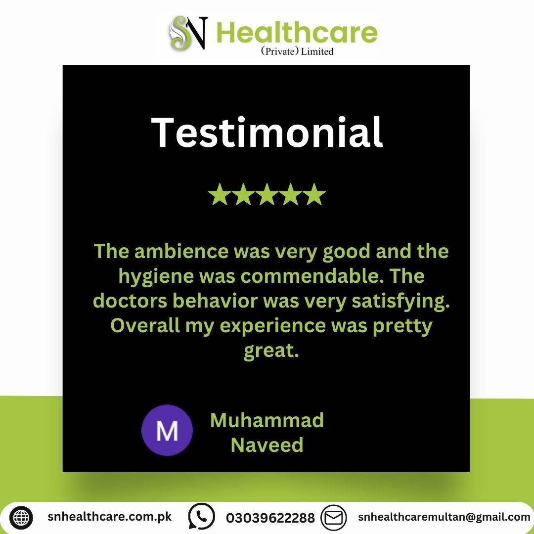 Best dental clinic near me - SN Healthcare specialist family dentist review in Multan